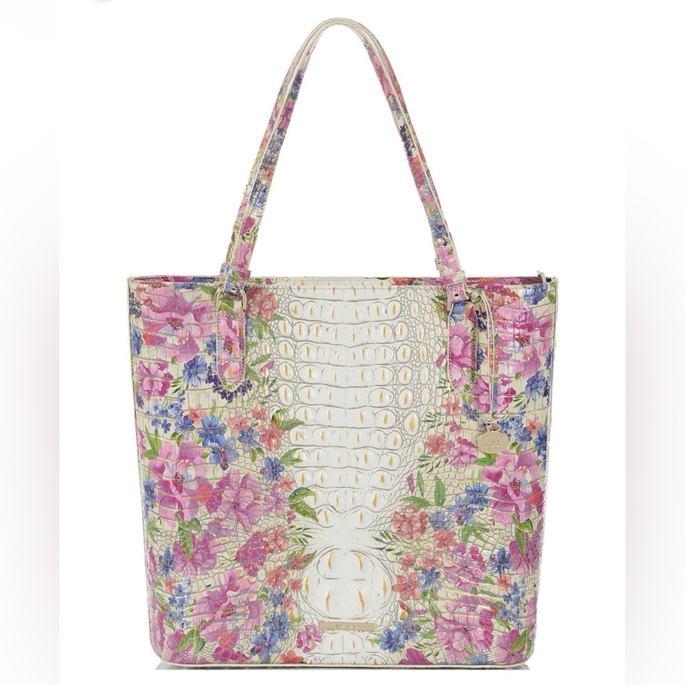Brahmin Ezra-Homegrown Ombre Melbourne Floral Embossed  Tote Bag